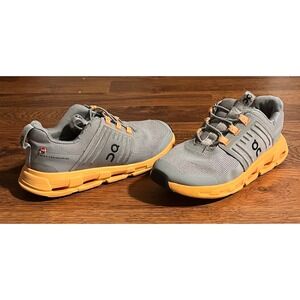 On Cloudswift Kids Running Shoes Alloy Flare Grey Orange US K1.5 EU 33